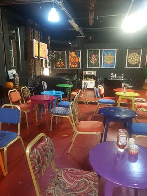 Interior at Manchester Vegan Cafe in Manchester