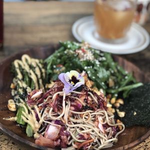 Soba noodle salad  at Folk in Byron Bay