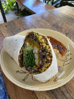 Vegan burrito  at Folk in Byron Bay