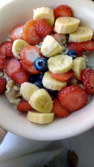 Vegan oatmeal breakfast! at U are Brilliant Homestay in Penang