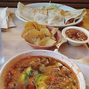 Tortilla soup and quesadilla  at Hugo's Cocina  in San Diego