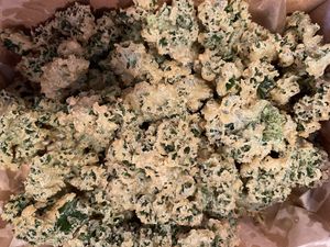 kale tempura   at Grains  in San Diego