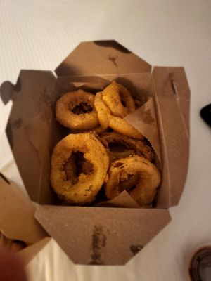 Onion rings at Grains  in San Diego