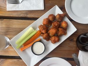 Buffalo cauliflower wings   at Grains  in San Diego