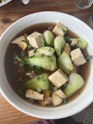 Pan-seared quinoa fettuccine   at Grains  in San Diego
