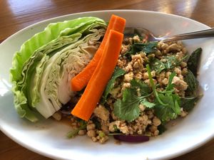 Larb Tofu Salad at Grains  in San Diego