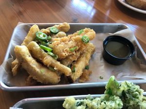 Salt & Pepper "Calamari" Mushroom at Grains  in San Diego