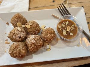 It was banana in the middle 😋  at Grains  in San Diego