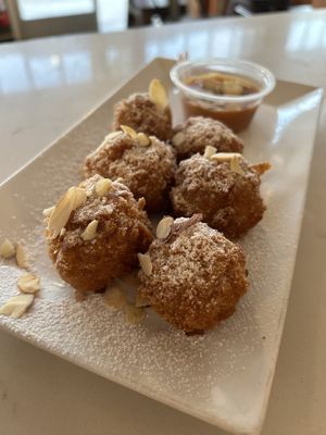 New banana fritters  at Grains  in San Diego