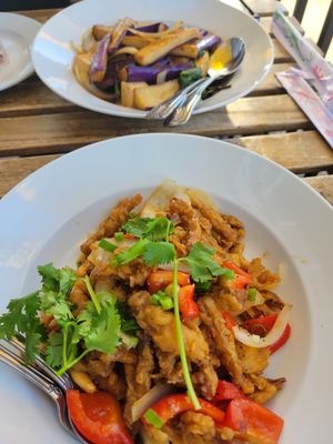 Dinner after a hard day's work at Grains  in San Diego