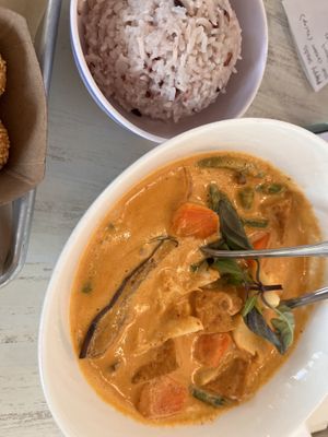 Panang curry  at Grains  in San Diego