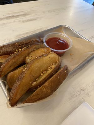 Garlic potatoes  at Grains  in San Diego