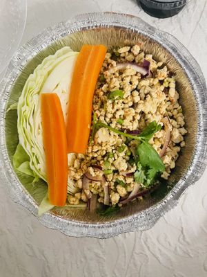 Larb Tofu “Salad"  at Grains  in San Diego