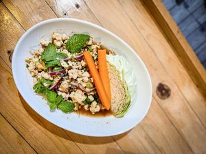 Larb at Grains  in San Diego