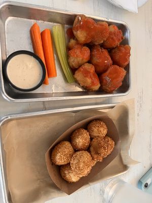 Buffalo cauliflower and dragon balls  at Grains  in San Diego