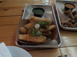 Salt and pepper calamari mushroom at Grains  in San Diego