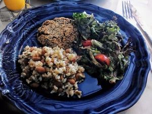 vegan main dish at Fortuna Cafe in Sintra