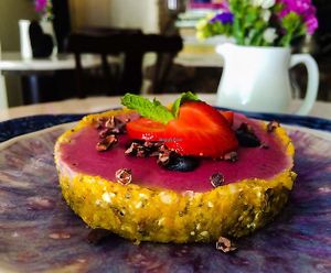 Tarte de alperce com frutos vermelhos  at Fortuna Cafe in Sintra