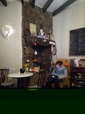 eating area at Fortuna Cafe in Sintra