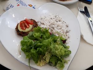 Best vegan burger I've ever tasted (I asked the owner for the recipe later and she told me!) at Fortuna Cafe in Sintra