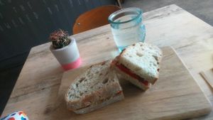 Deee-licious sandwiches! at The Longhouse Cafe in Brighton