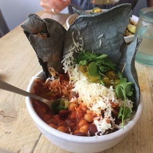 lunch  at The Longhouse Cafe in Brighton