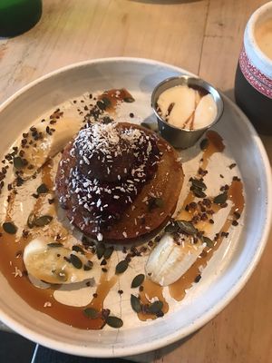 Pancakes! at The Longhouse Cafe in Brighton