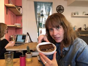 Dessert time! Chocolate peanut butter deliciousness. at The Longhouse Cafe in Brighton