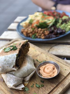 Breakfast burrito 💚 at The Longhouse Cafe in Brighton
