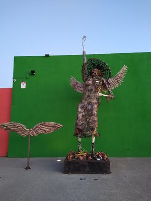 This greeter is huge at La Santisima in Phoenix