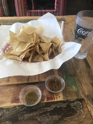 Free salsa bar with free chips  at La Santisima in Phoenix