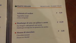 Menu at Vulnetia in Vernazza