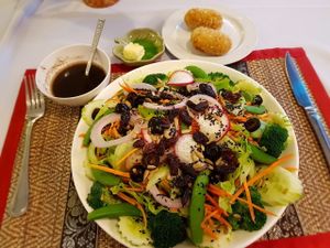 From the 190 Baht make your own salad menu. at The Social Salad in Hua Hin
