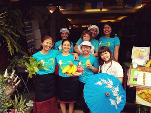 The Social Salad team, with the owners' kids on Thai Mothers' Day. Warm welcome! at The Social Salad in Hua Hin