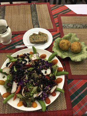 My own salad with chickpeas croquettes  at The Social Salad in Hua Hin