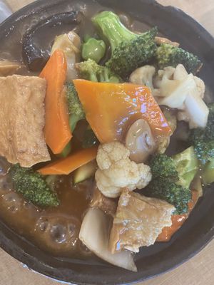 Vegetable tofu clay pot at Vegie Bowl in Springvale