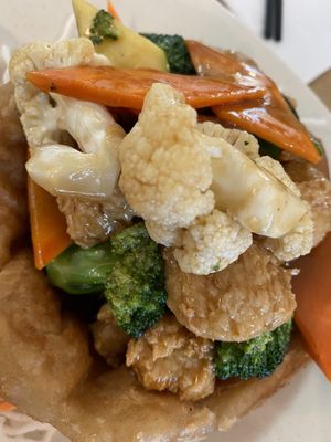 Veggie on yam brisket  at Vegie Bowl in Springvale