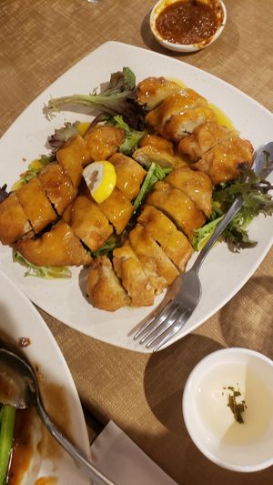 Lemon 'chicken ' at Vegie Bowl in Springvale