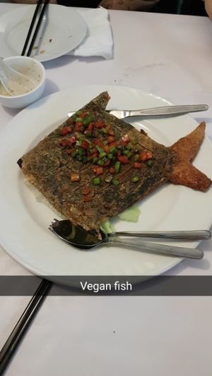 Vegan Salt and Pepper Fish... soooo good at Vegie Bowl in Springvale