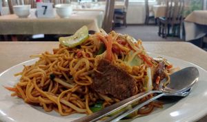 Combination hot and spicy noodles at Vegie Bowl in Springvale