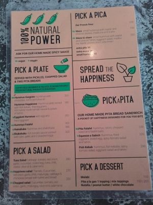Menu March 2017 at Happiness in El Nido