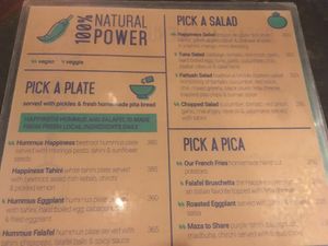 menu at Happiness in El Nido