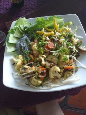noodles with vegetables at Tram Anh in Mui Ne