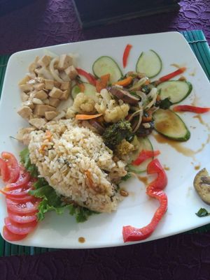 rice with vegetables at Tram Anh in Mui Ne