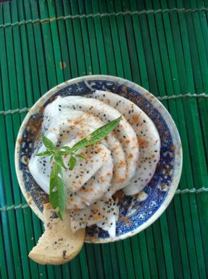 dragonfruit dessert at Tram Anh in Mui Ne