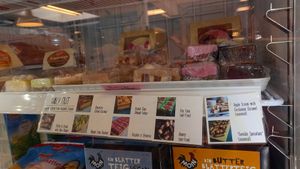 sweet vegan treats from the fridge at De Aanzet in Amsterdam