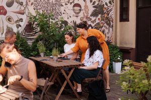 In the garden at Zjadliwości in Lodz