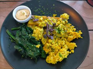 Vegan spudstack (has vegan Hollandaise sauce) at The Botanist in Wellington