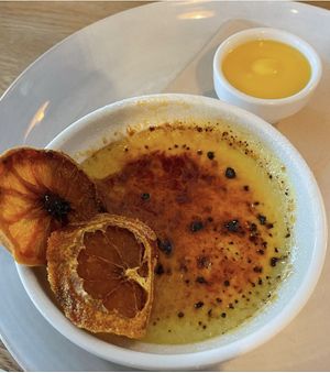 Crème brûlée  at The Botanist in Wellington