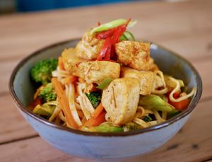 Tom yum soy chaap noodle main   at The Botanist in Wellington